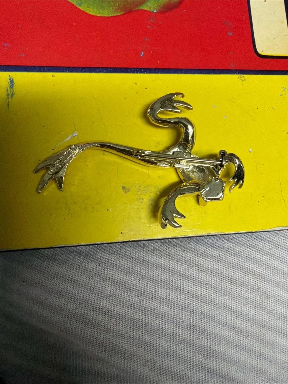 Gerry’s Gold-Tone Blue & Green Frog Pin -